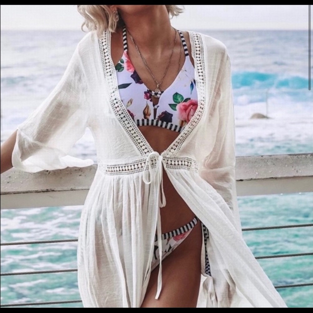 Beautiful White Ivory Beach Cover Up